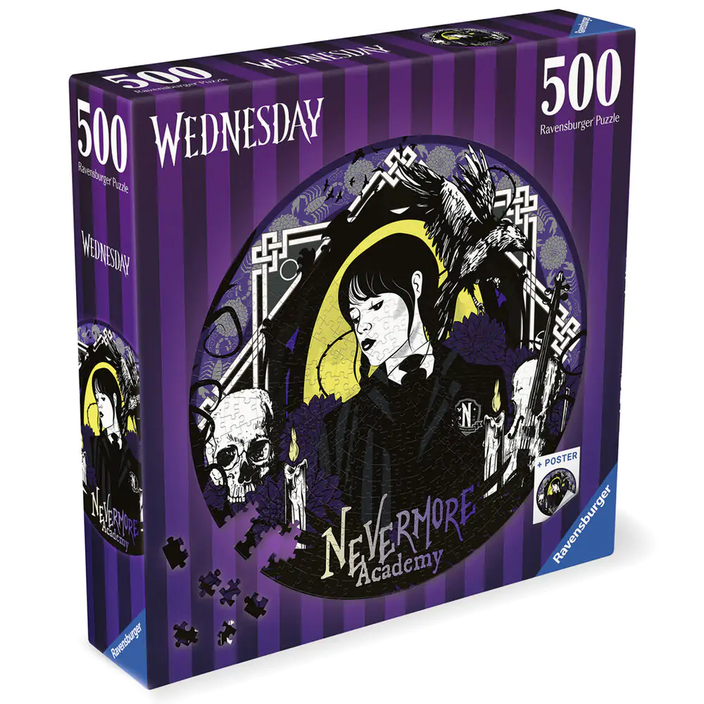 Wednesday Nevermore Academy Rund-Puzzle (500 Teile) termékfotó