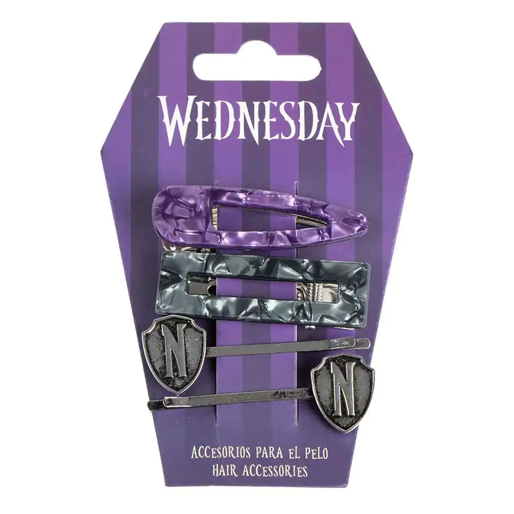 Wednesday Haarschmuck 4er-Pack Pruple & Black termékfotó