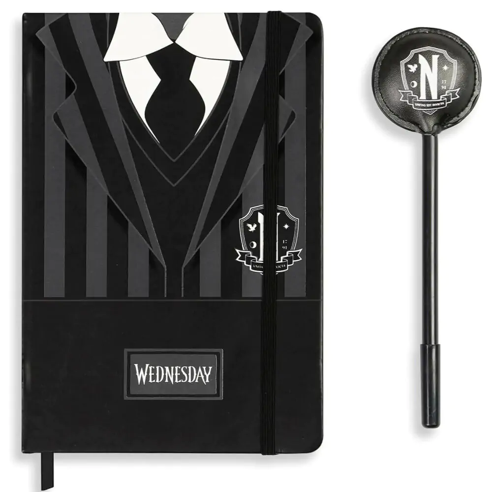 Wednesday Uniform Tagebuch + Stift Set Produktfoto