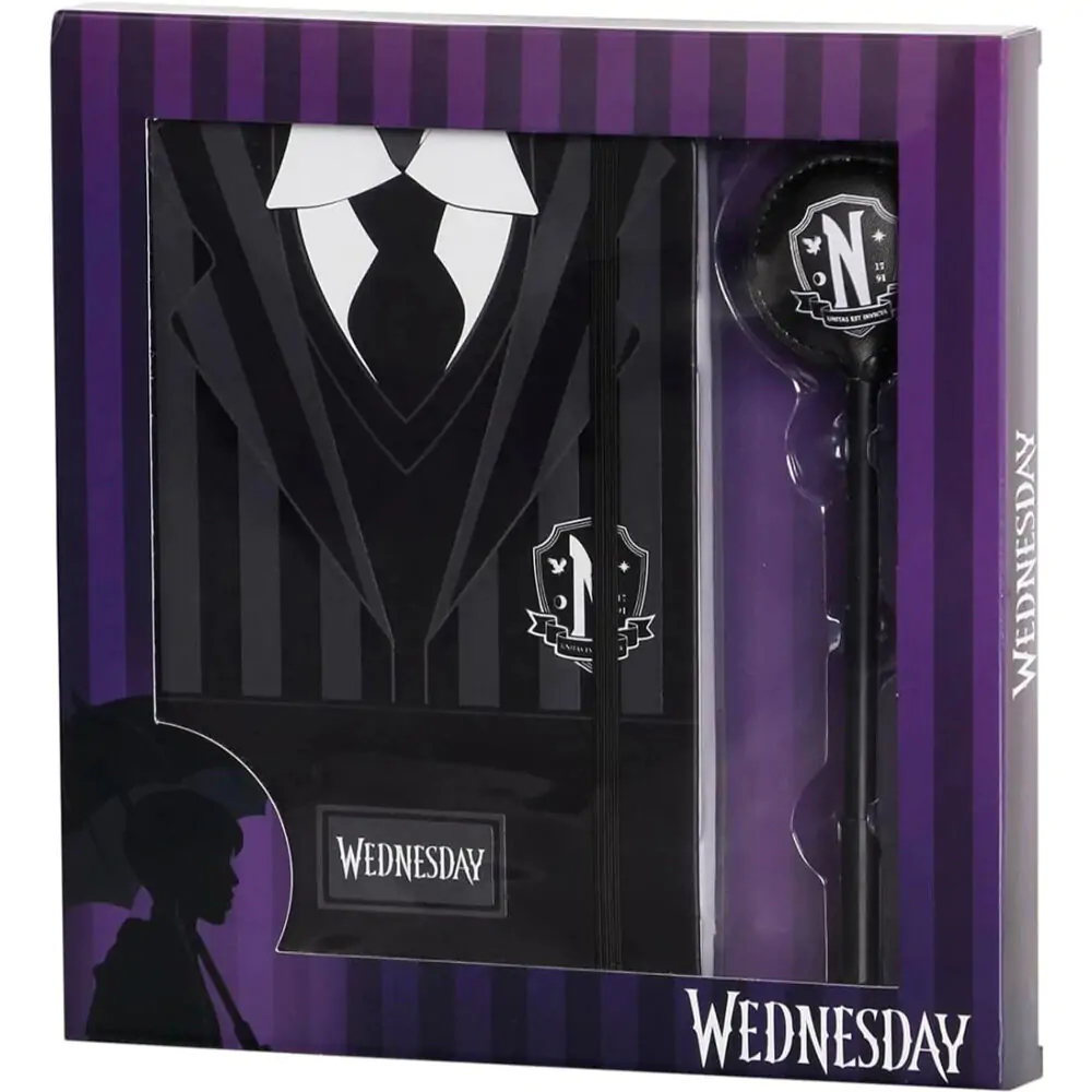 Wednesday Uniform Tagebuch + Stift Set Produktfoto