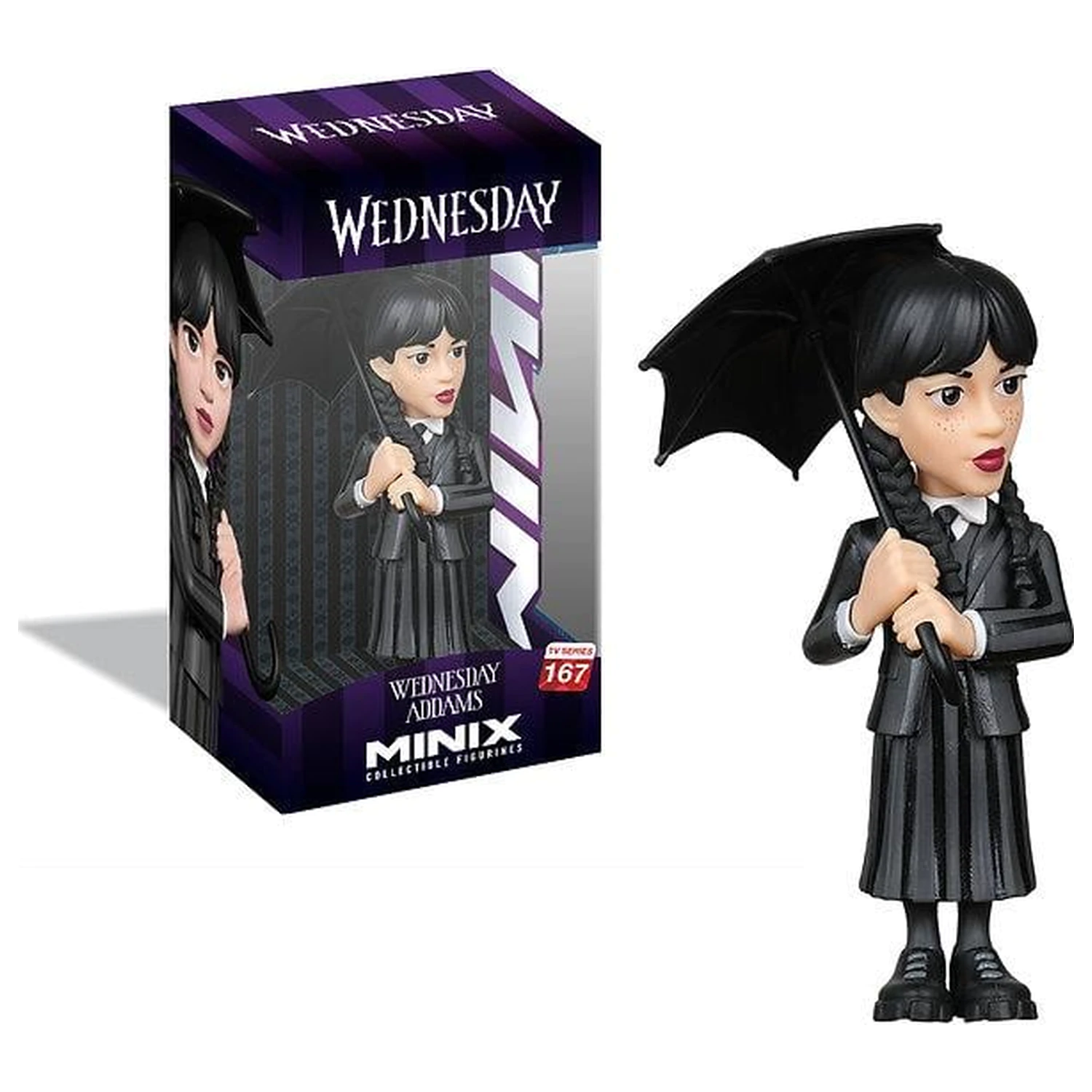 Wednesday Wednesday Addams mit Regenschirm Figur Minix 12 cm Produktfoto