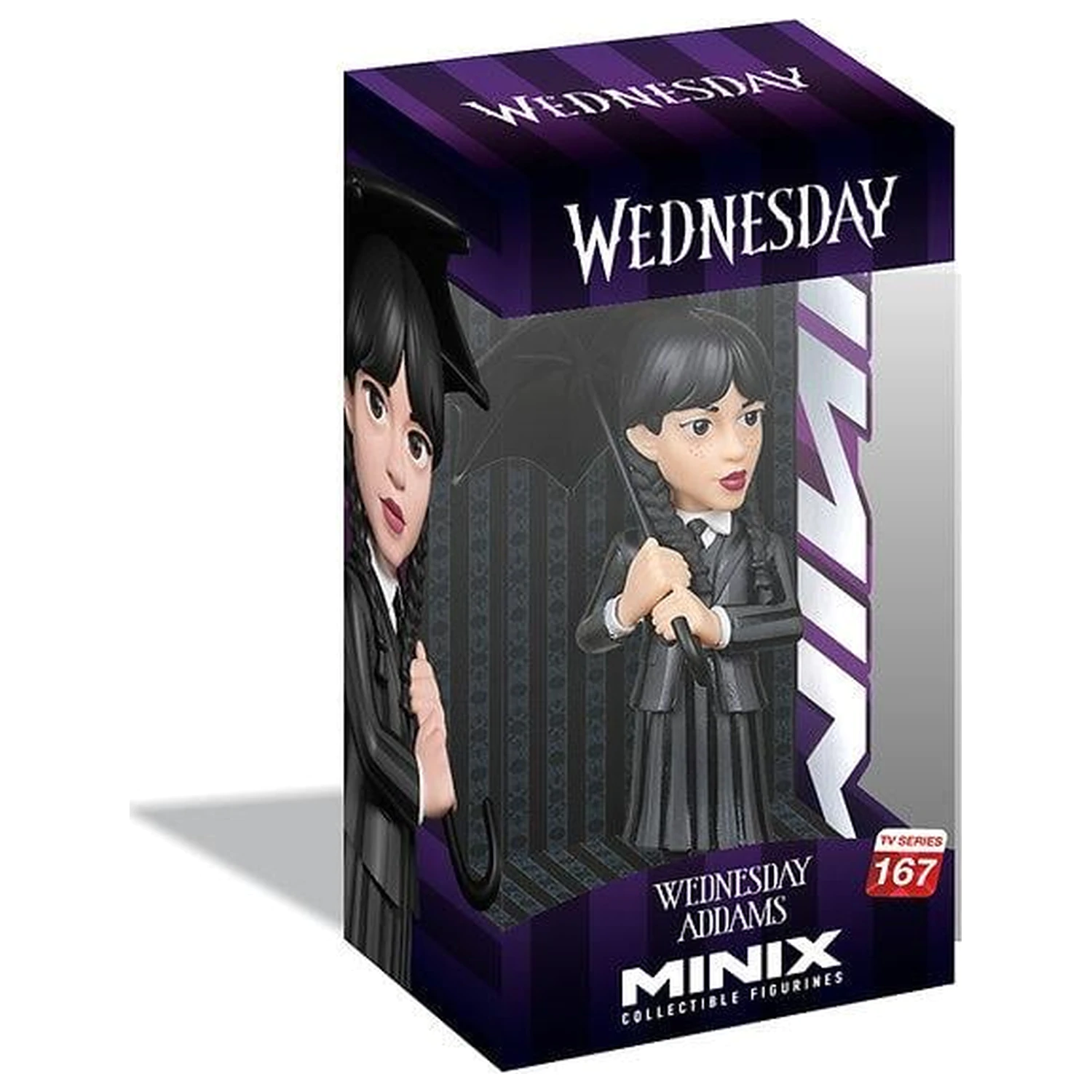 Wednesday Wednesday Addams mit Regenschirm Figur Minix 12 cm Produktfoto