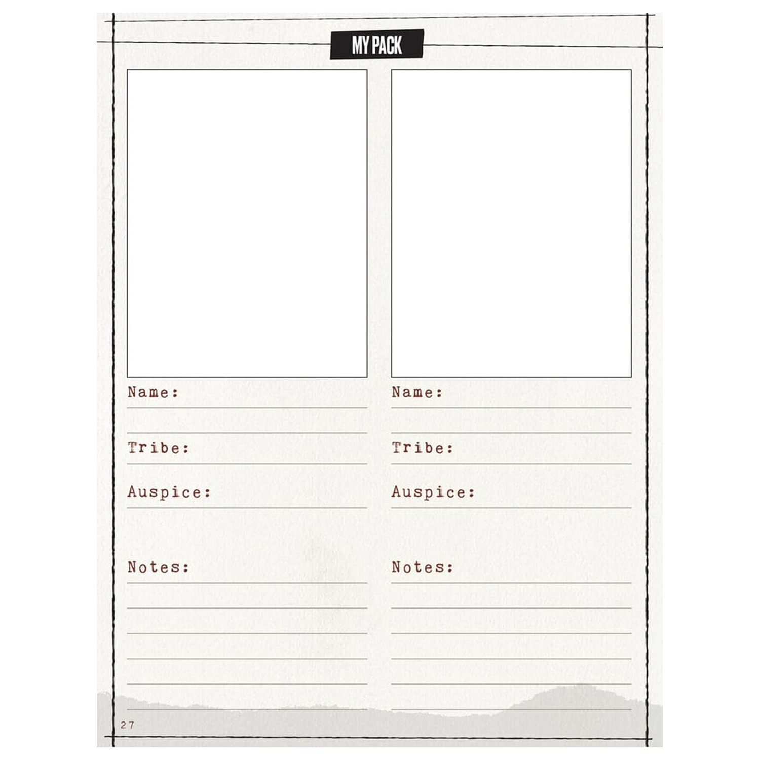 Werewolf: The Apocalypse 5th Edition Rollenspiel Notizbuch Erweitertes Charakterbogen Notizbuch *englische Version* Produktfoto