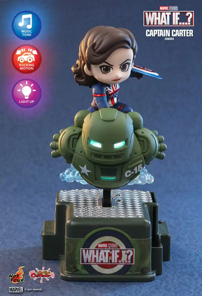 What If...? CosRider Minifigur mit Sound und Leuchtfunktion Captain Carter 14 cm Produktfoto