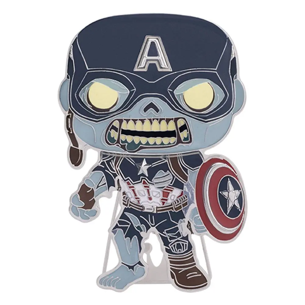 What If...? POP! Pin Ansteck-Pin Zombie Captain America 10 cm termékfotó