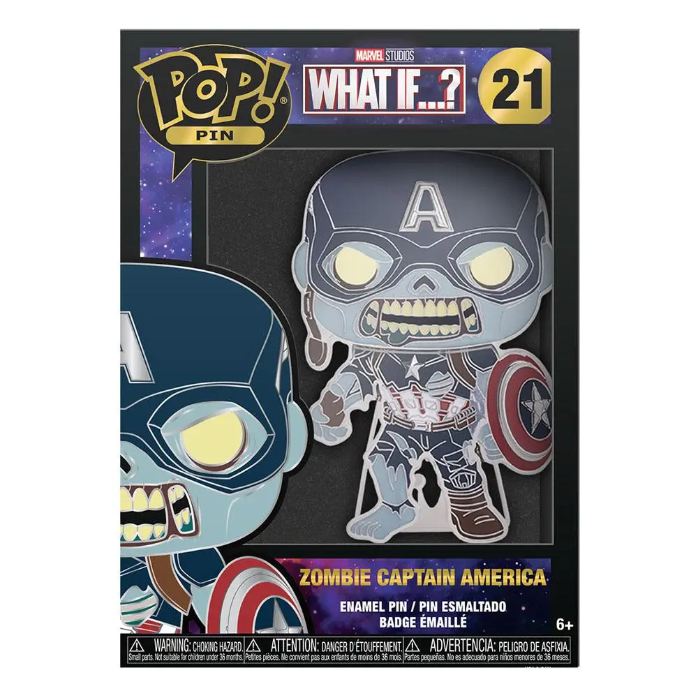 What If...? POP! Pin Ansteck-Pin Zombie Captain America 10 cm termékfotó