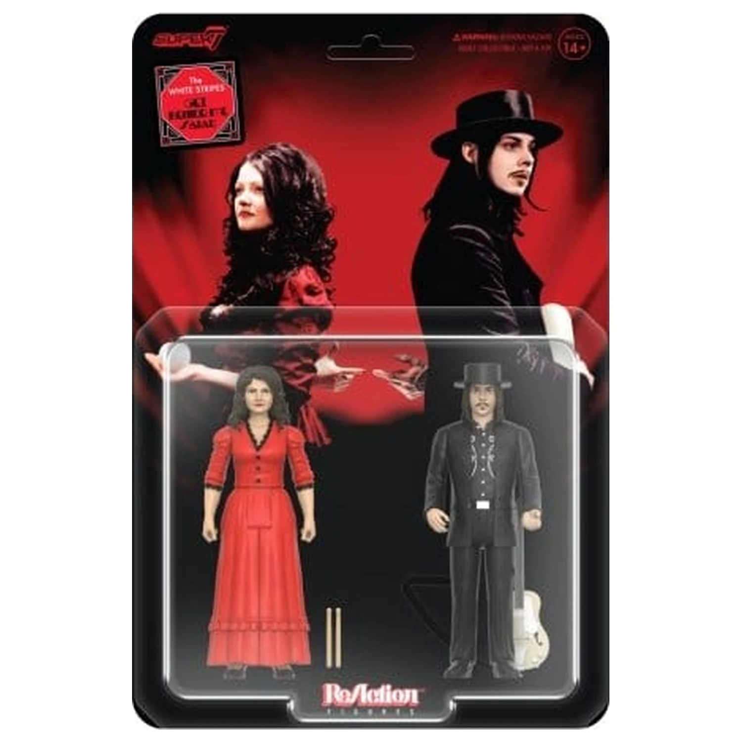 White Stripes ReAction Actionfiguren 2er-Pack Welle 01 The White Stripes (Get Behind Me Satan) 10 cm Produktfoto