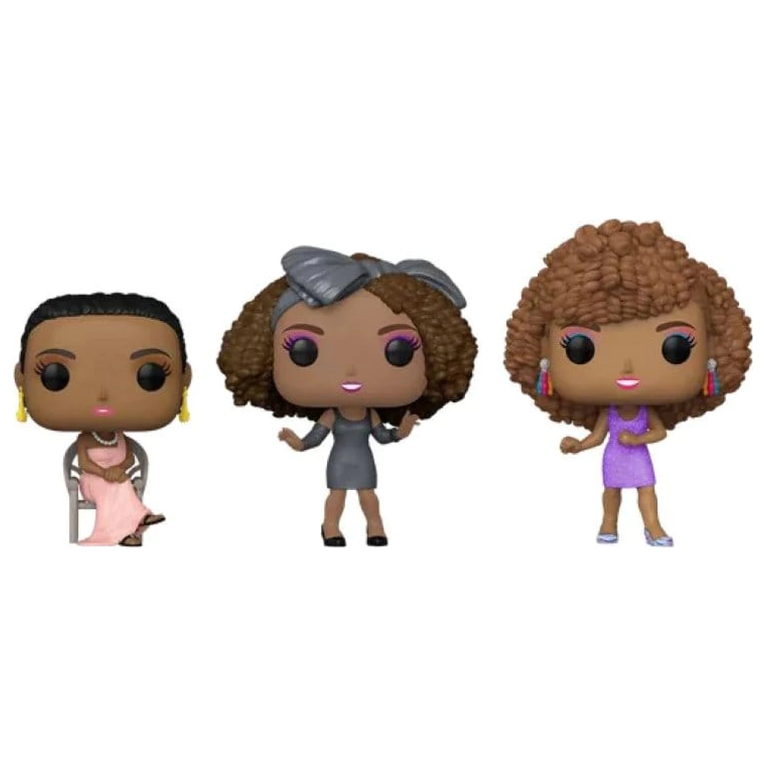 Whitney Houston Funko POP! Icons Vinyl Figuren 3er-Pack Exklusive Edition 9 cm Produktfoto