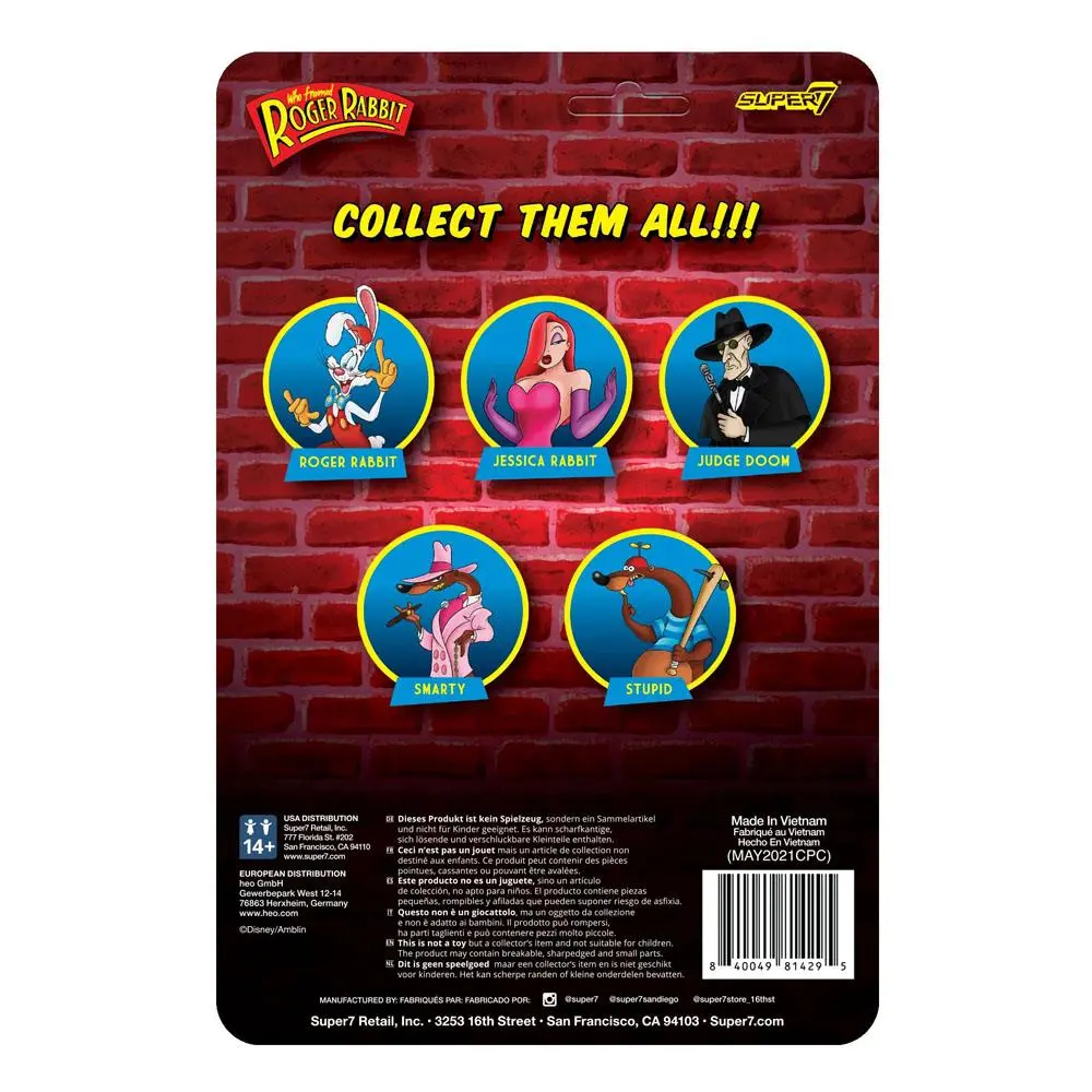 Falsches Spiel mit Roger Rabbit ReAction Actionfigur Stupid 10 cm Produktfoto