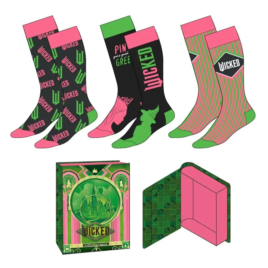 Wicked 3er Pack erwachsen Socken Produktfoto