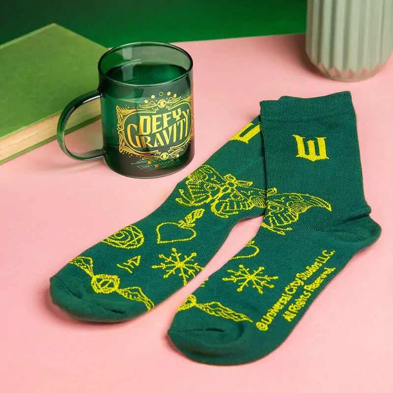 Wicked Elphaba Glasbecher- und Socken-Set Produktfoto