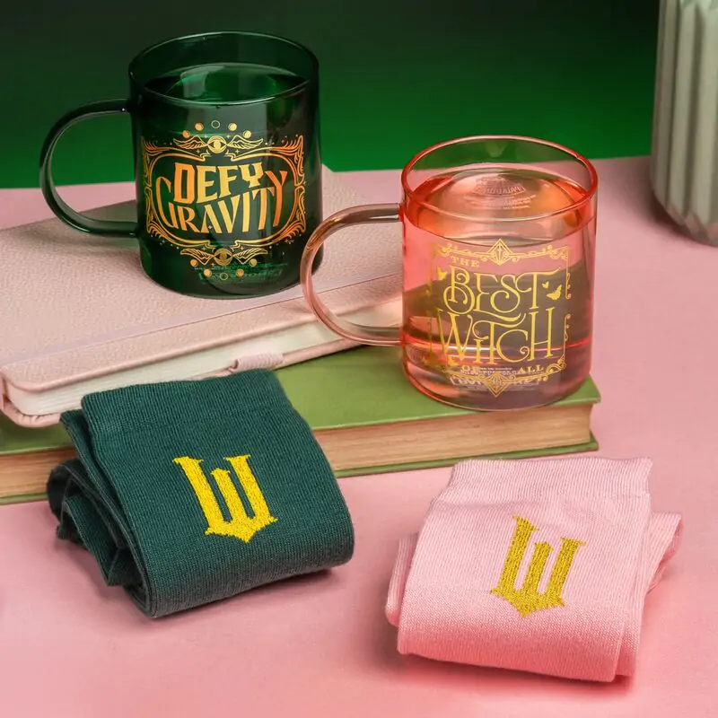 Wicked Glinda Glas Tasse und Socken Set Produktfoto