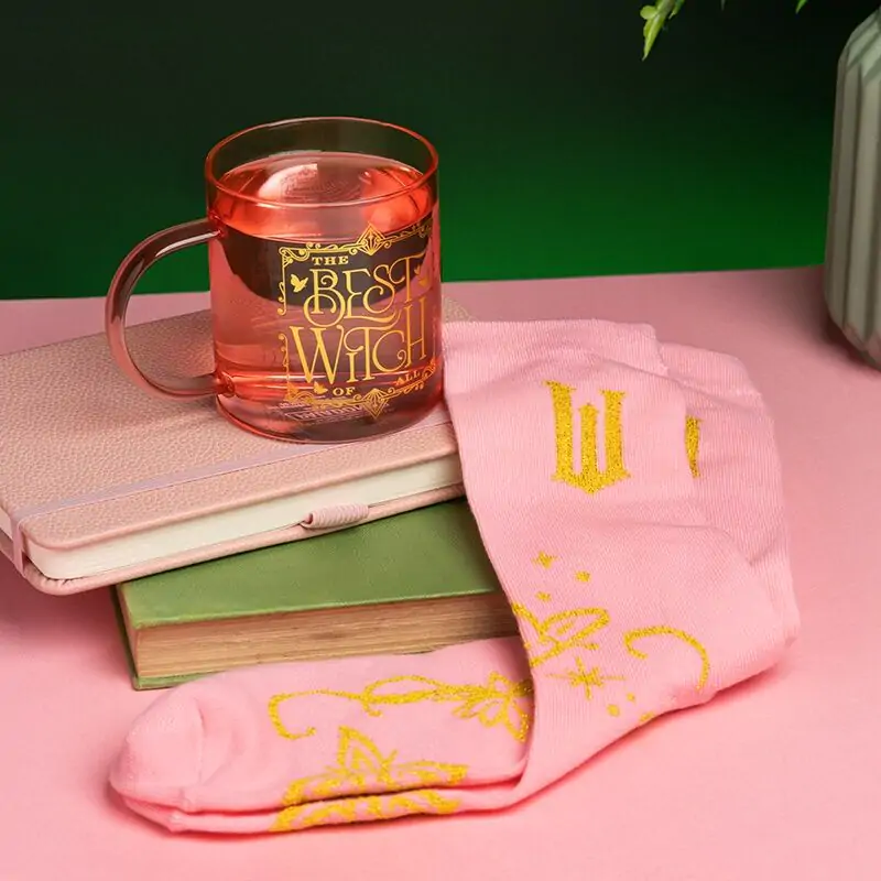 Wicked Glinda Glas Tasse und Socken Set Produktfoto