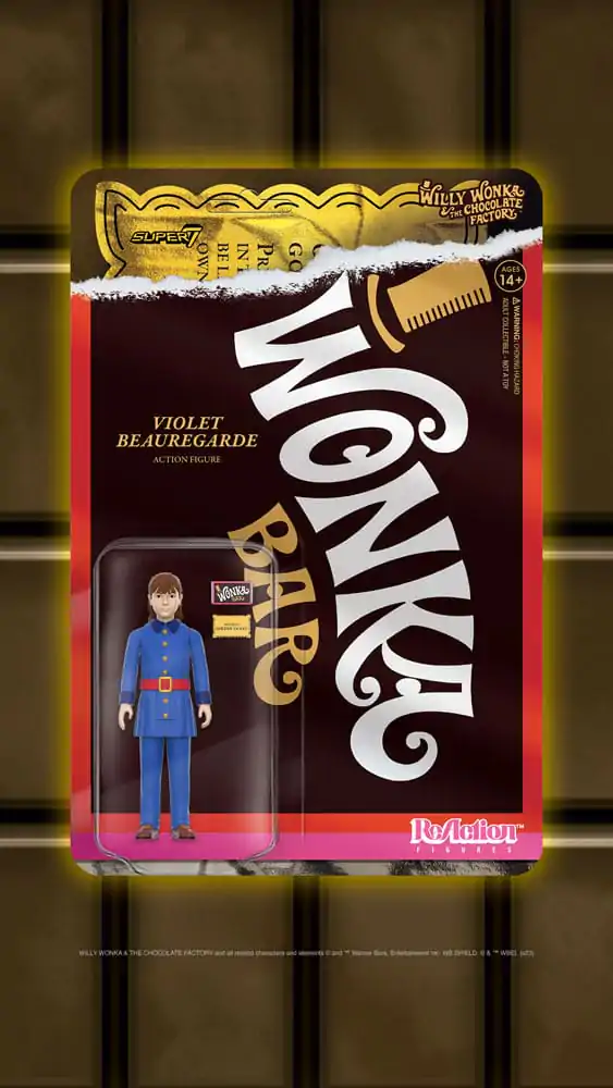 Charlie und die Schokoladenfabrik (1971) ReAction Actionfigur Violet Beauregarde Wave 01 10 cm Produktfoto
