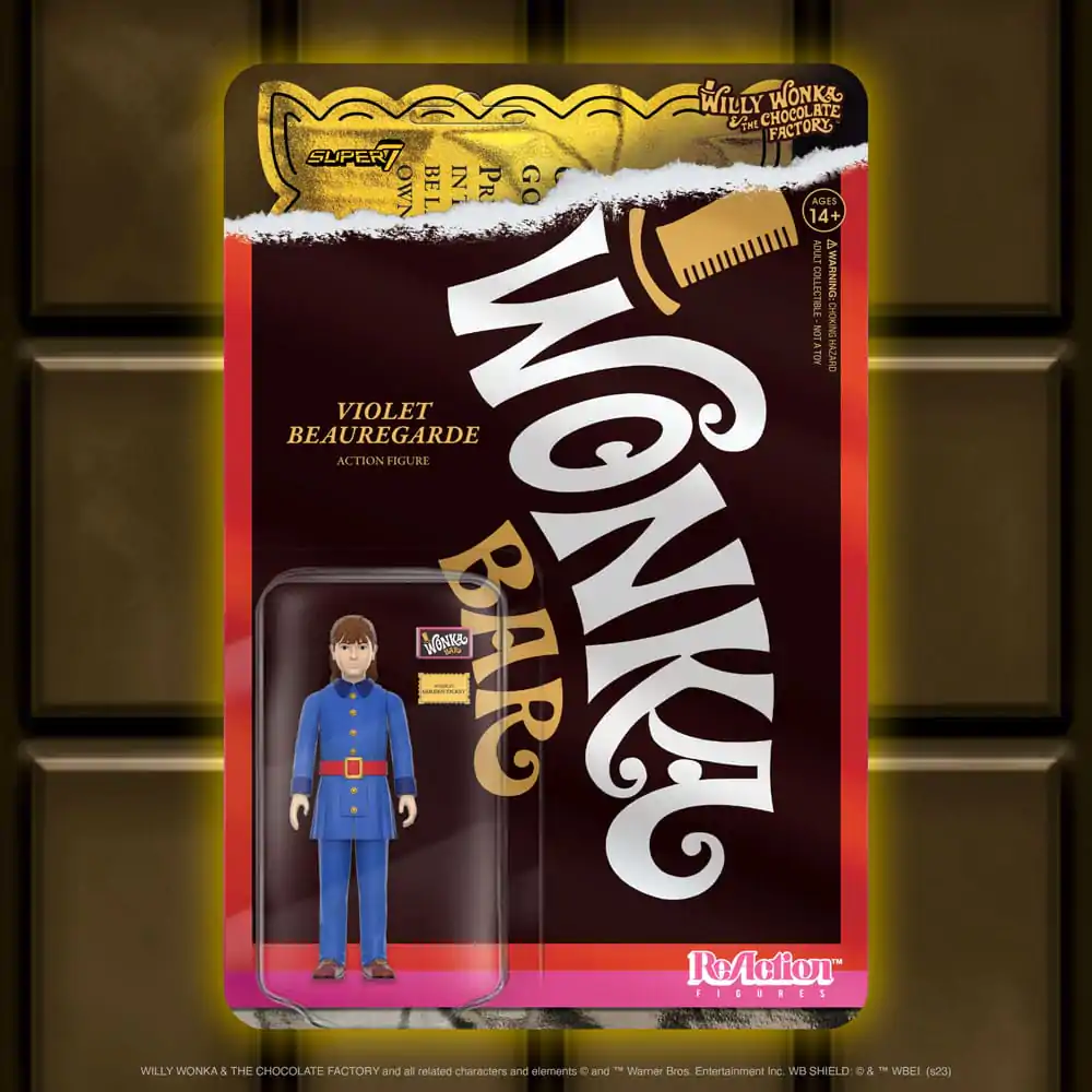 Charlie und die Schokoladenfabrik (1971) ReAction Actionfigur Violet Beauregarde Wave 01 10 cm Produktfoto