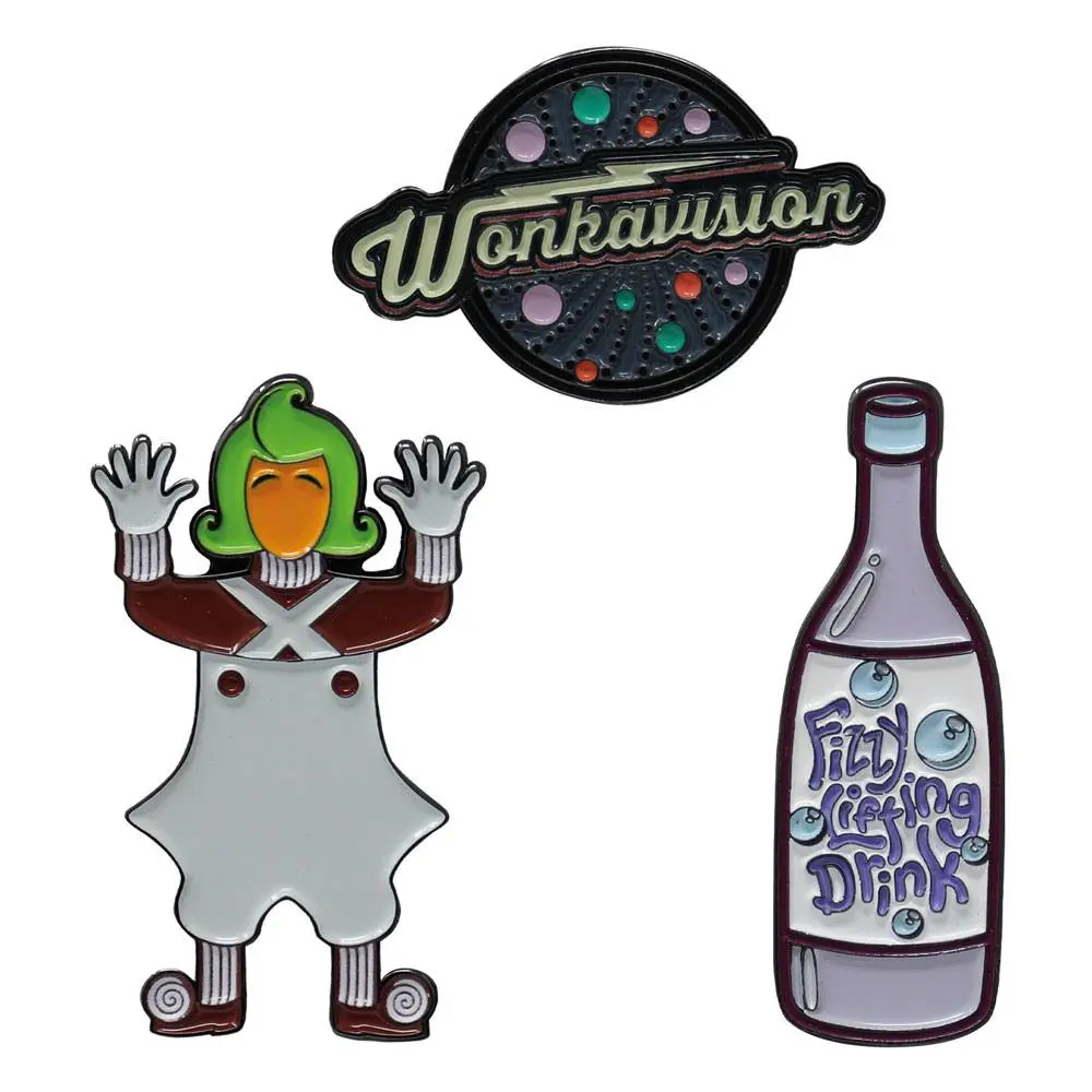 Charlie und die Schokoladenfabrik Ansteck-Pins 3er-Set Limited Edition Produktfoto