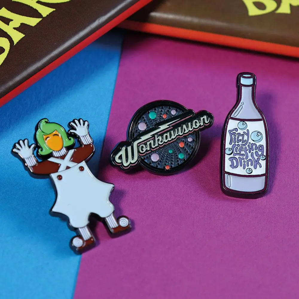 Charlie und die Schokoladenfabrik Ansteck-Pins 3er-Set Limited Edition Produktfoto
