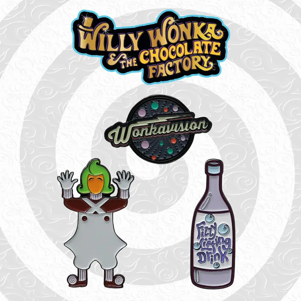 Charlie und die Schokoladenfabrik Ansteck-Pins 3er-Set Limited Edition Produktfoto