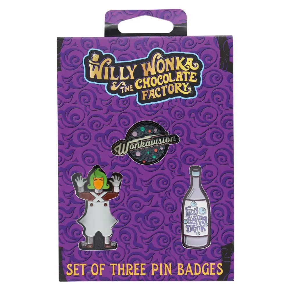 Charlie und die Schokoladenfabrik Ansteck-Pins 3er-Set Limited Edition Produktfoto