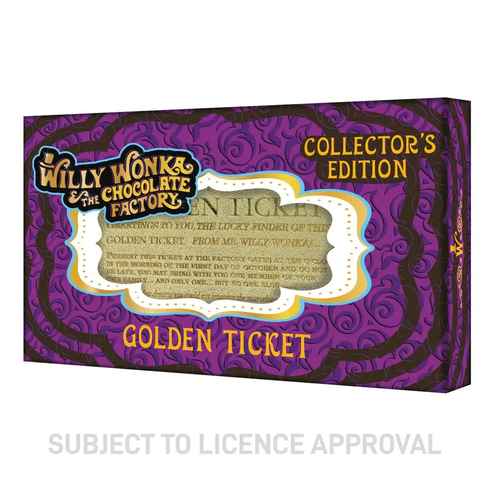 Charlie und die Schokoladenfabrik Replik Mini Golden Ticket Produktfoto