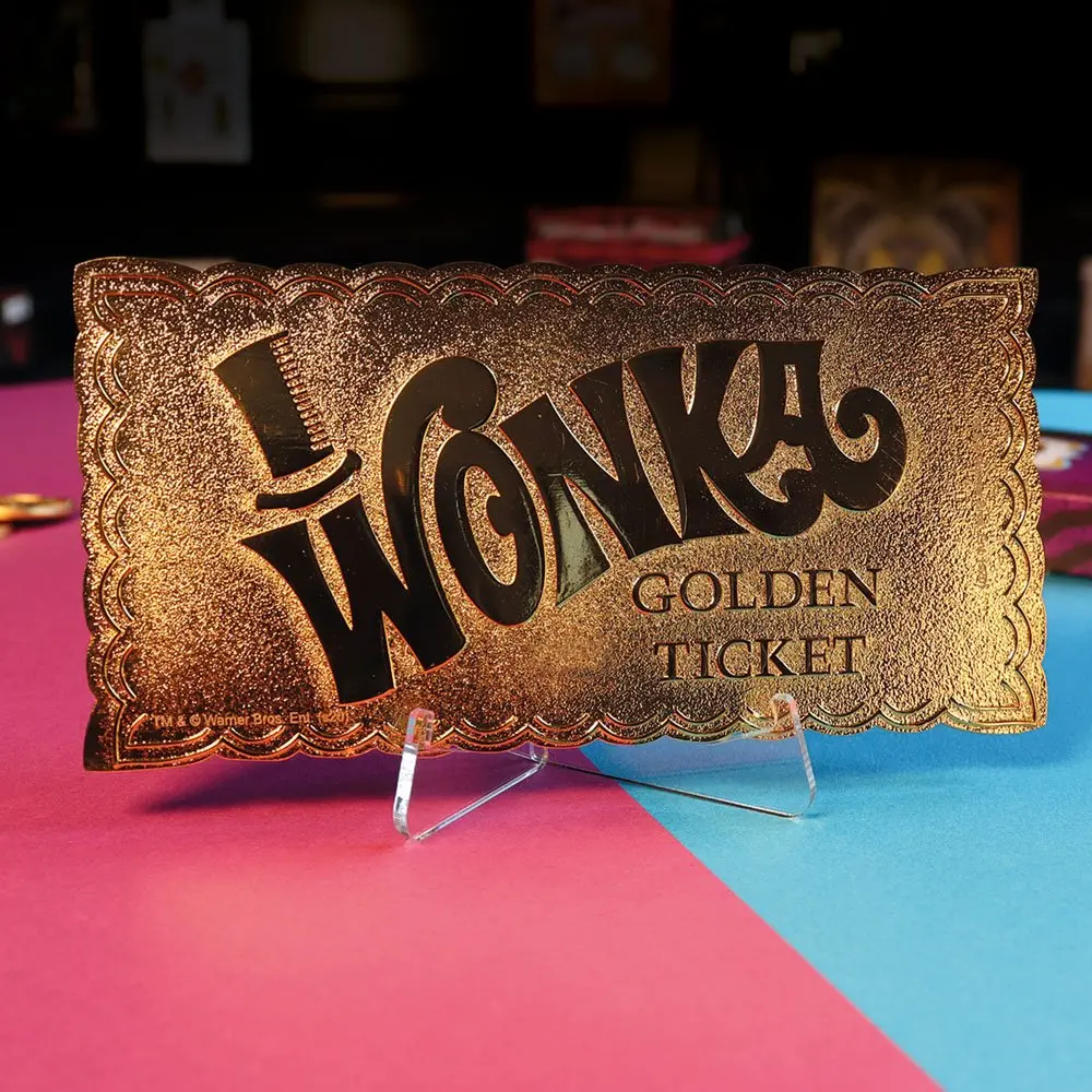 Charlie und die Schokoladenfabrik Replik Mini Golden Ticket Produktfoto