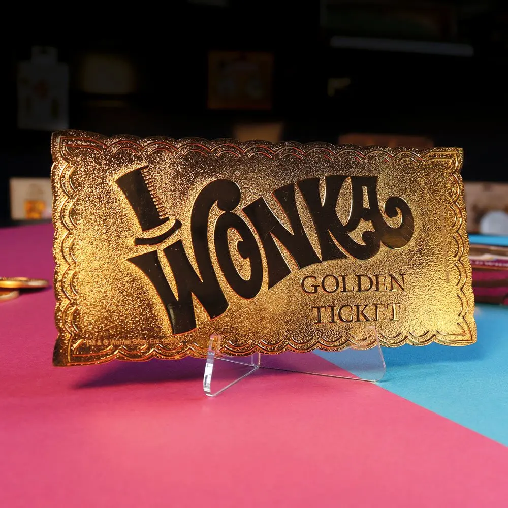 Charlie und die Schokoladenfabrik Replik Mini Golden Ticket Produktfoto