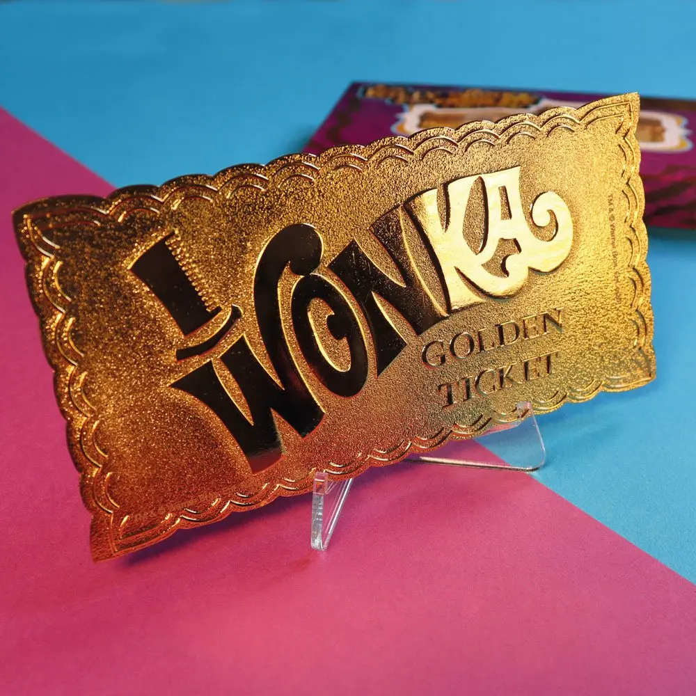 Charlie und die Schokoladenfabrik Replik Mini Golden Ticket Produktfoto