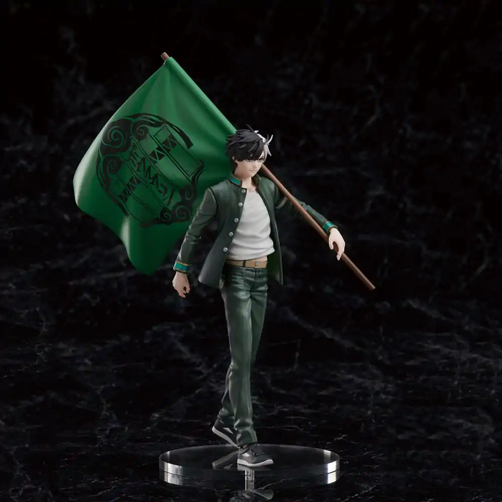 Wind Breaker Statue PVC Sakura Haruka Limited Edition with Bowfurylin School Flag 18 cm Produktfoto
