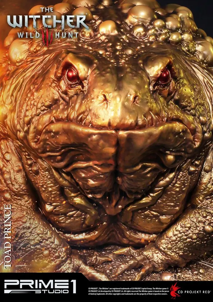 Witcher 3 Hearts of Stone Statue Krötenprinz von Oxenfurt Gold Ver. 34 cm Produktfoto