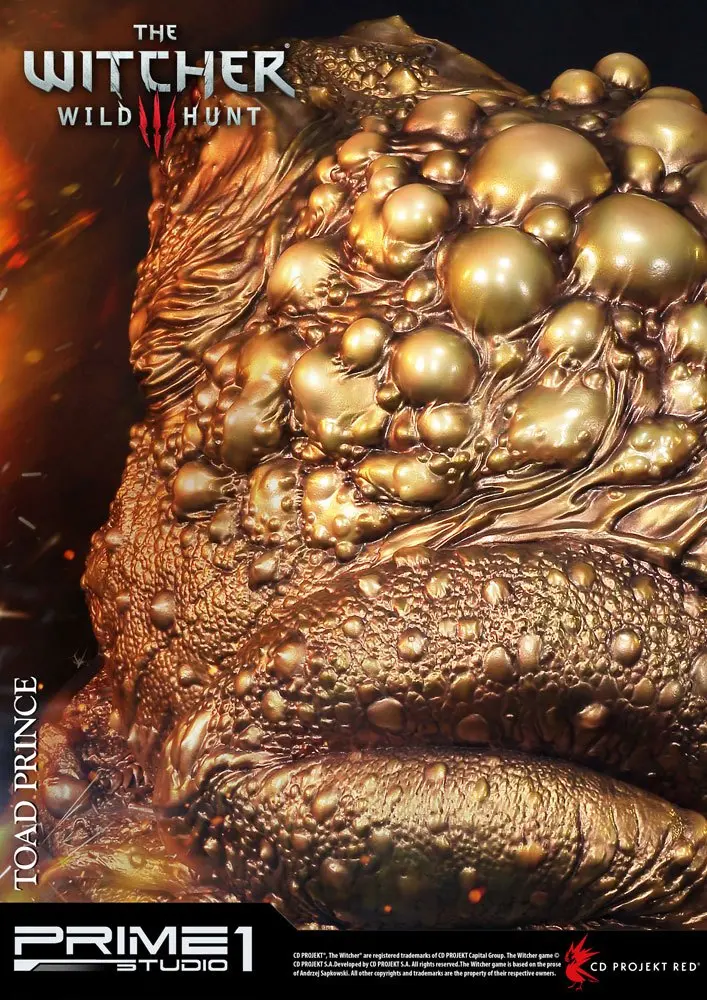 Witcher 3 Hearts of Stone Statue Krötenprinz von Oxenfurt Gold Ver. 34 cm Produktfoto