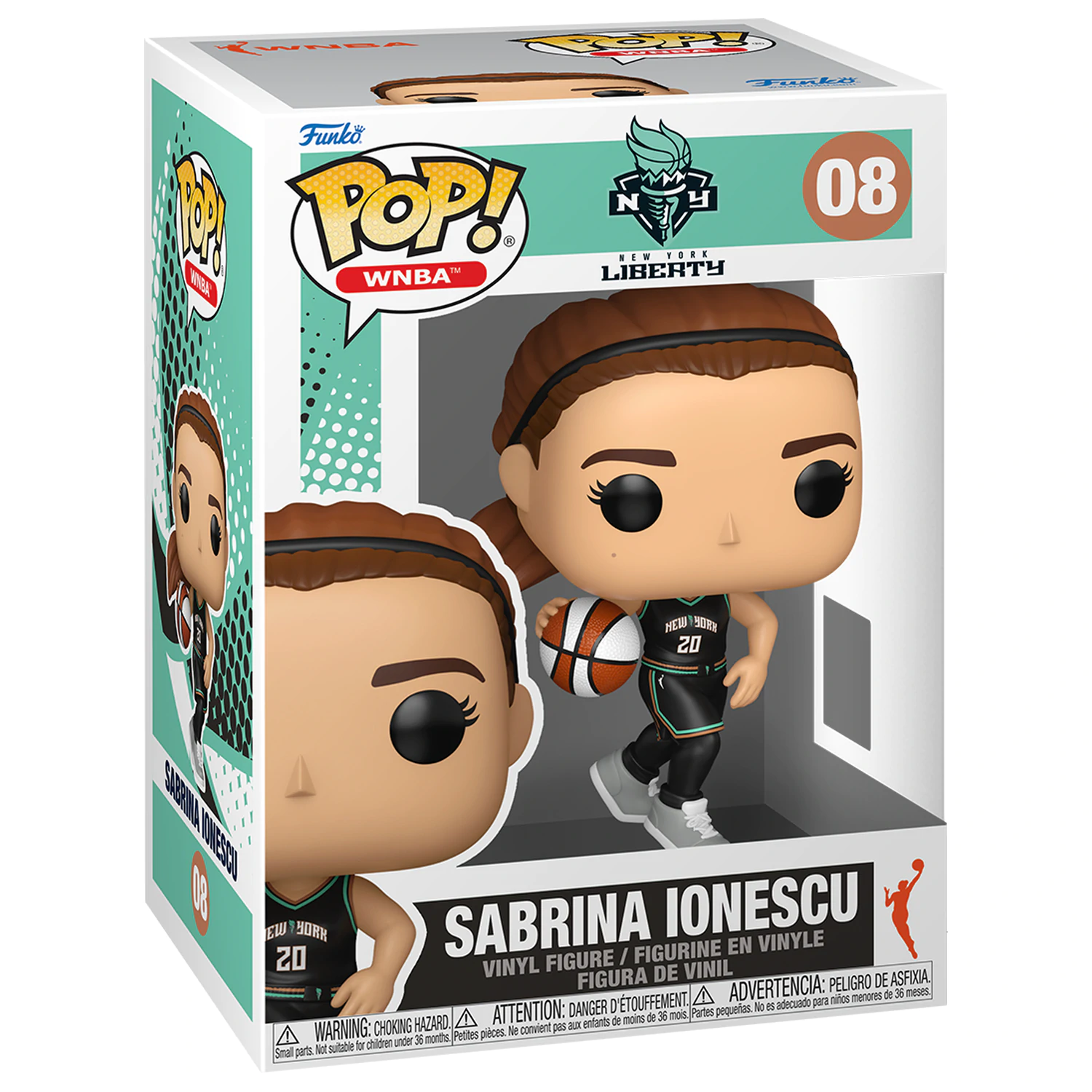 WNBA Legends Funko POP! Sports Vinyl Figur Liberty- Sabrina Ionescu 9 cm Produktfoto