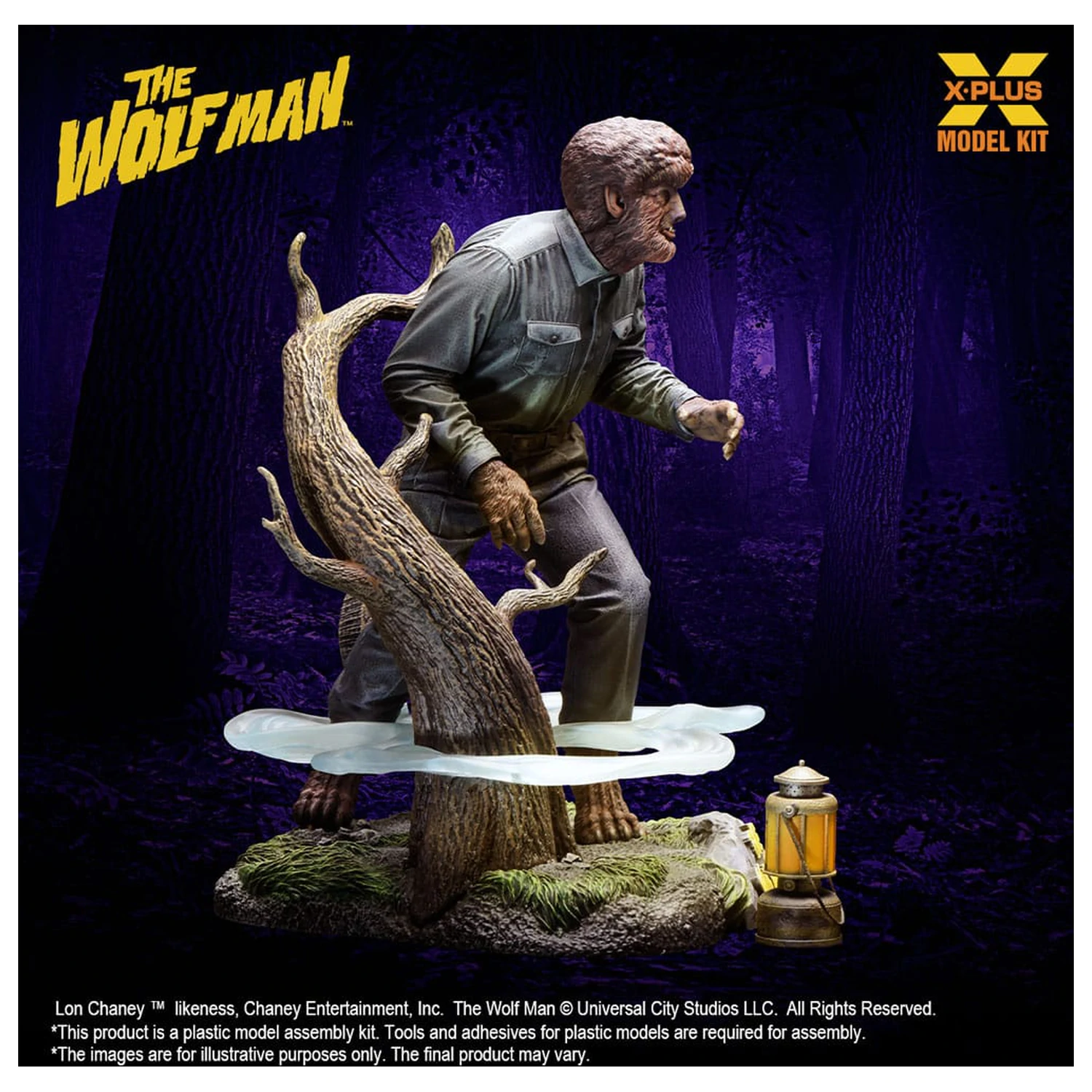 Wolf Man Plastik Modellbausatz 1/8 Lon Chaney Jr. as Wolf Man 22 cm Produktfoto