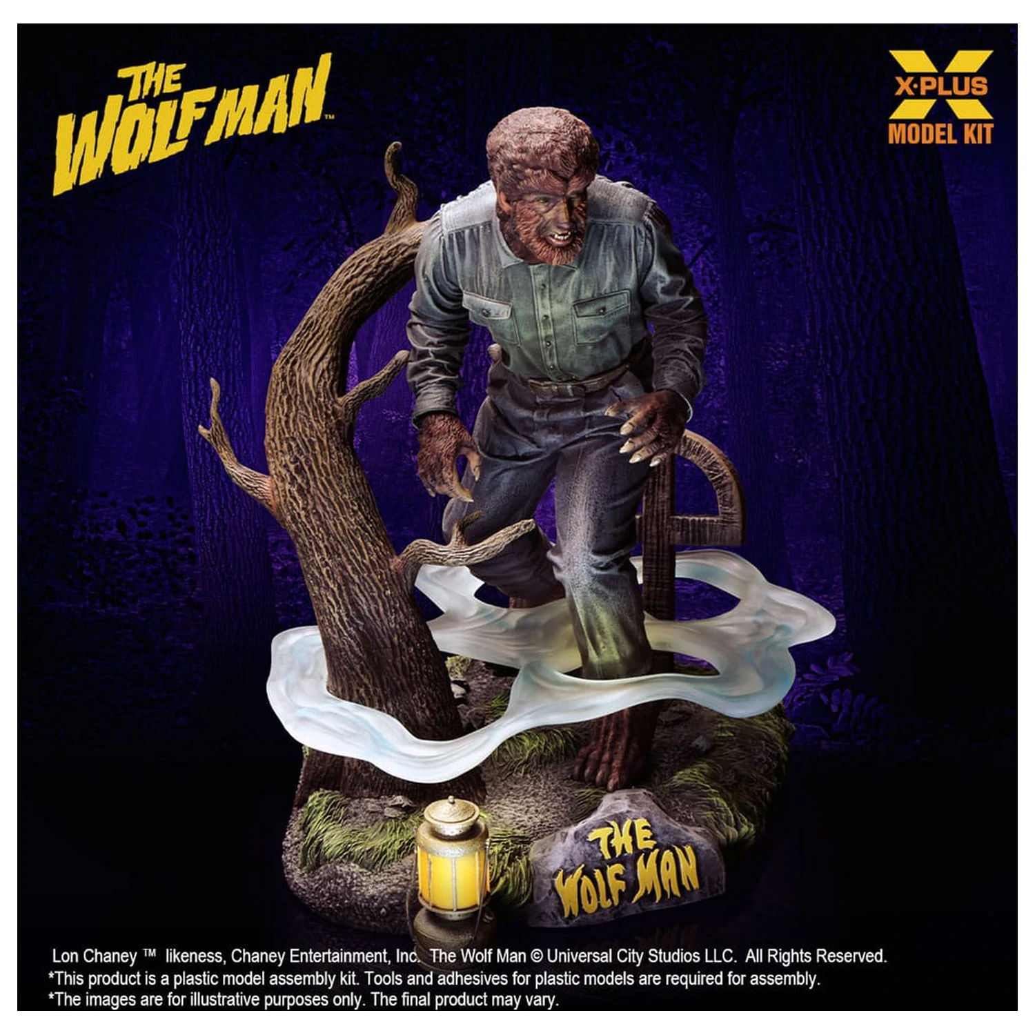 Wolf Man Plastik Modellbausatz 1/8 Lon Chaney Jr. as Wolf Man 22 cm Produktfoto