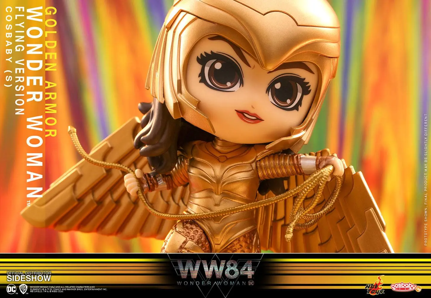 Wonder Woman 1984 Cosbaby (S) Minifigur Golden Armor Wonder Woman (Flying Version) 10 cm termékfotó