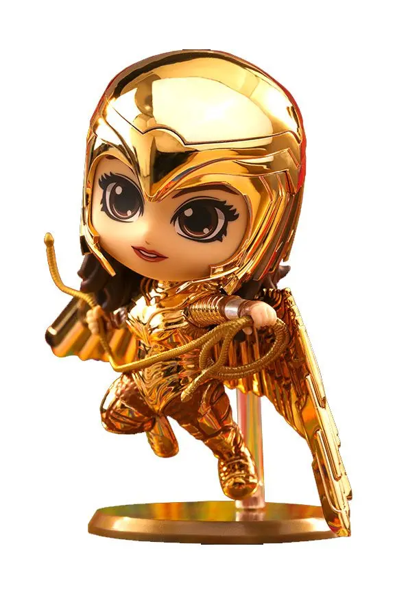 Wonder Woman 1984 Cosbaby (S) Minifigur Golden Armor Wonder Woman (Metallic Gold Version) 10 cm termékfotó