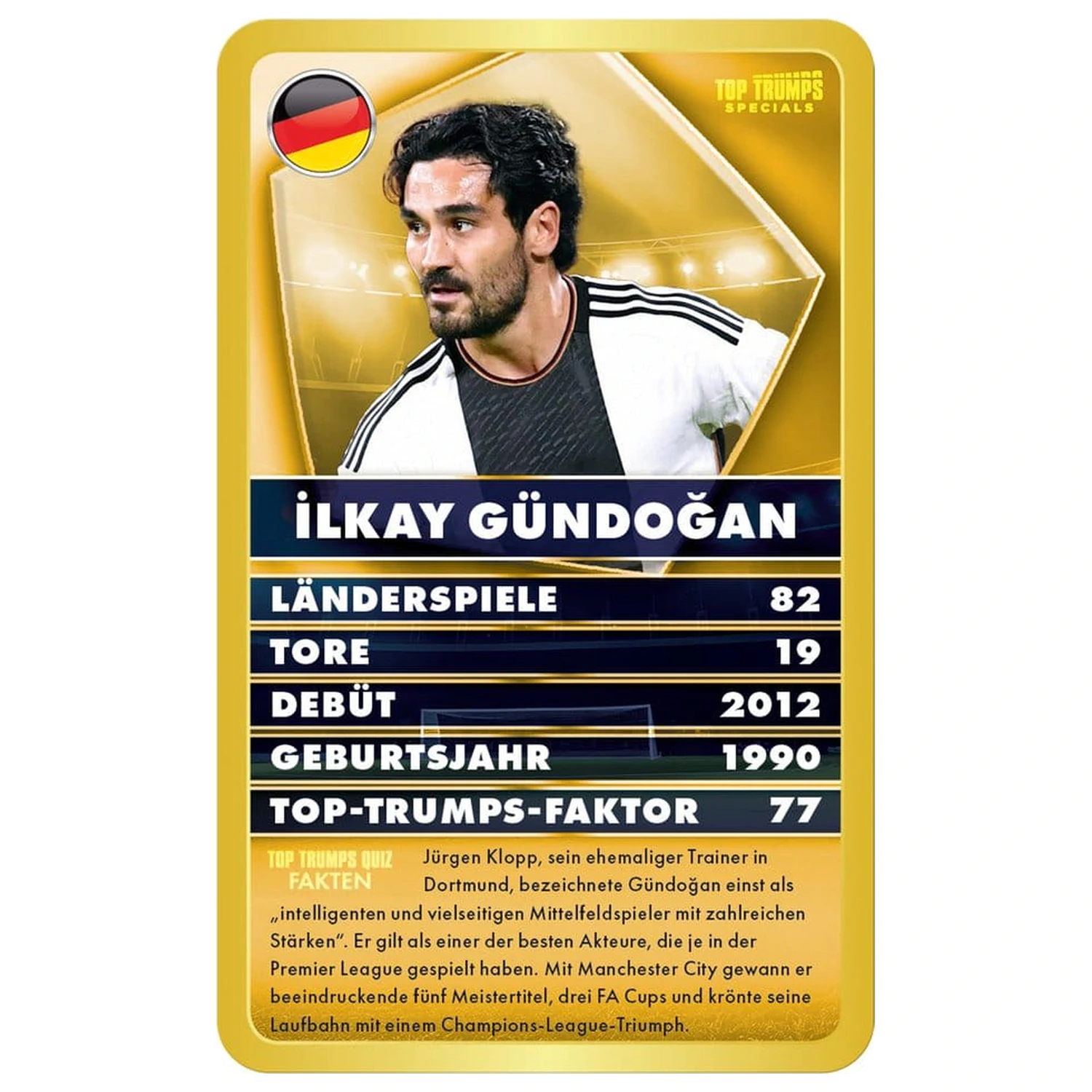 World Football Stars 6 Karten-Spiel Top Trumps *German Version* Produktfoto