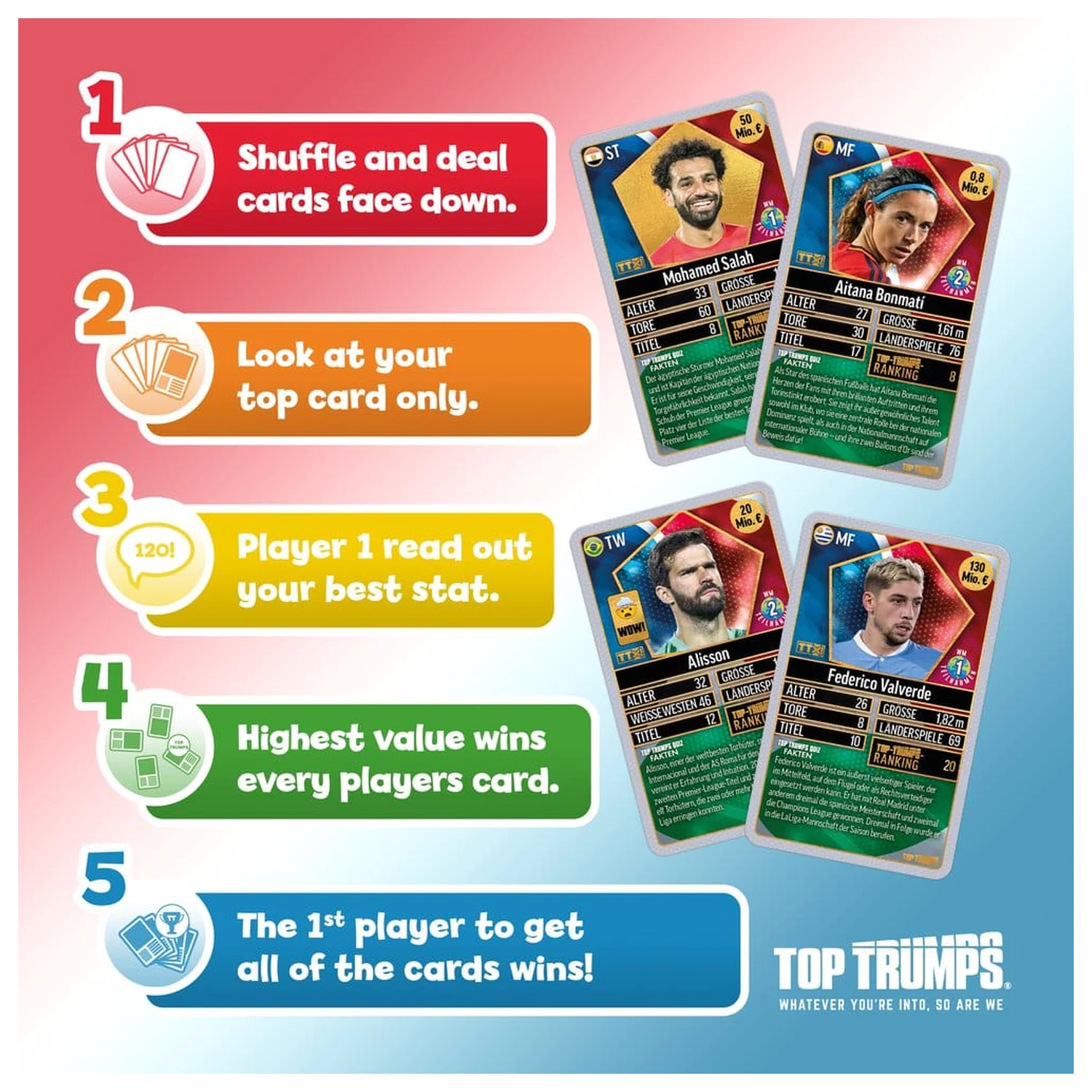 World Football Stars Sammelkartenspiel 200 Packung 5 *Deutsche Version* Produktfoto