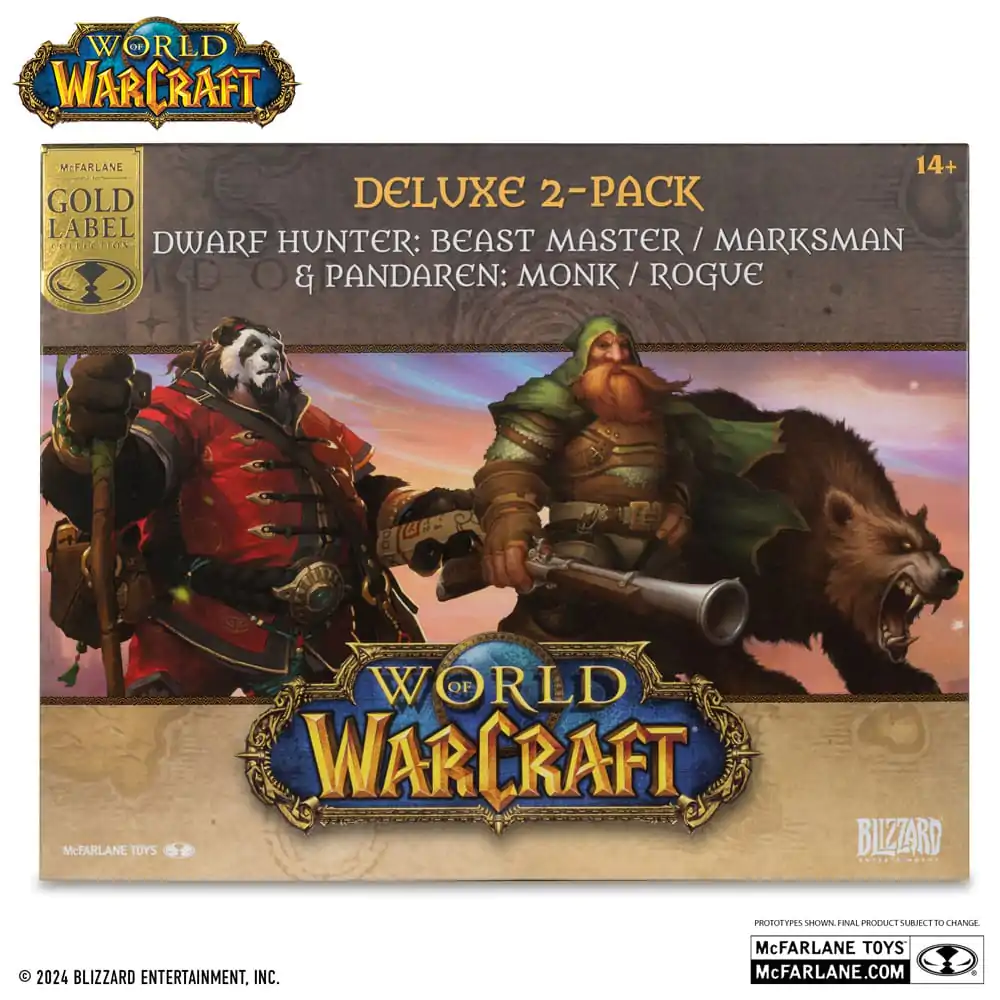 World of Warcraft PVC Statuen 2er-Pack 1/12 Dwarf Hunter: Beast Master & Pandaren: Monk (Gold Label) 15 cm termékfotó