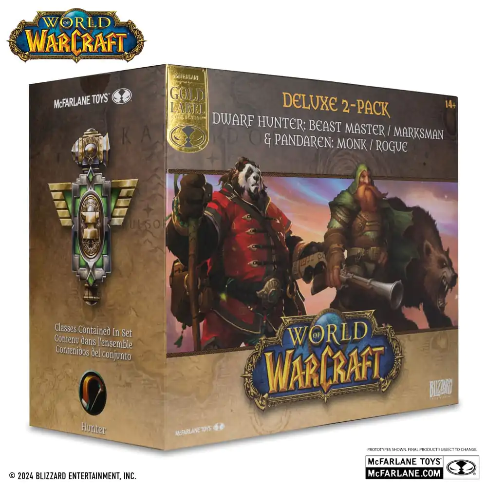 World of Warcraft PVC Statuen 2er-Pack 1/12 Dwarf Hunter: Beast Master & Pandaren: Monk (Gold Label) 15 cm termékfotó