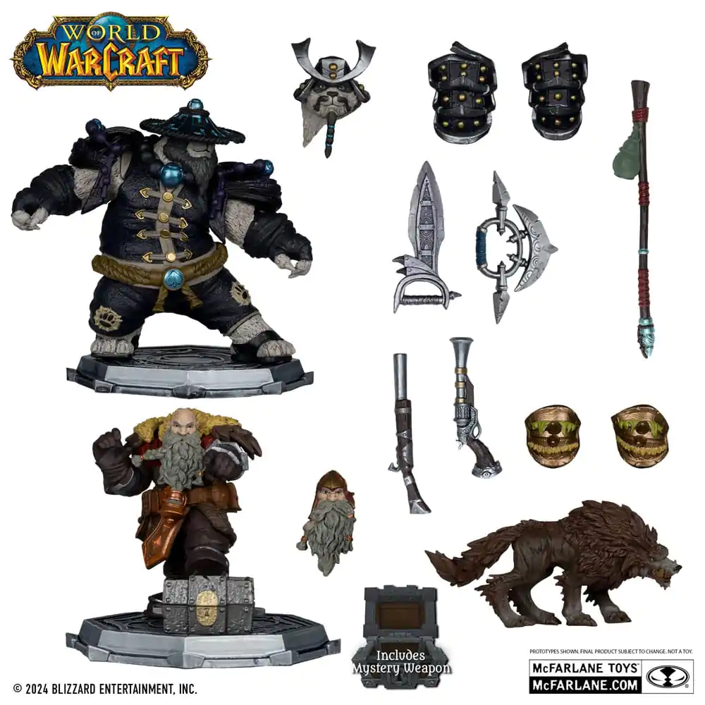 World of Warcraft PVC Statuen 2er-Pack 1/12 Dwarf Hunter: Beast Master & Pandaren: Monk (Gold Label) 15 cm termékfotó