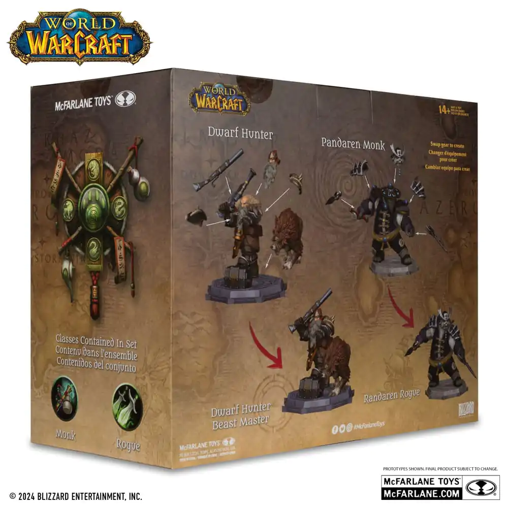 World of Warcraft PVC Statuen 2er-Pack 1/12 Dwarf Hunter: Beast Master & Pandaren: Monk (Gold Label) 15 cm termékfotó