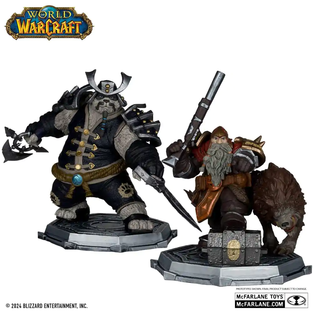 World of Warcraft PVC Statuen 2er-Pack 1/12 Dwarf Hunter: Beast Master & Pandaren: Monk (Gold Label) 15 cm termékfotó