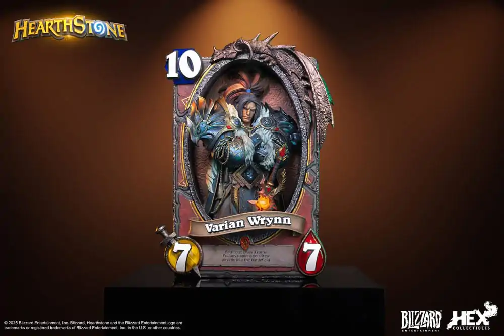 Hearthstone 3D Kunst-Rahmen-Statue Varian Wrynn 31 cm Produktfoto