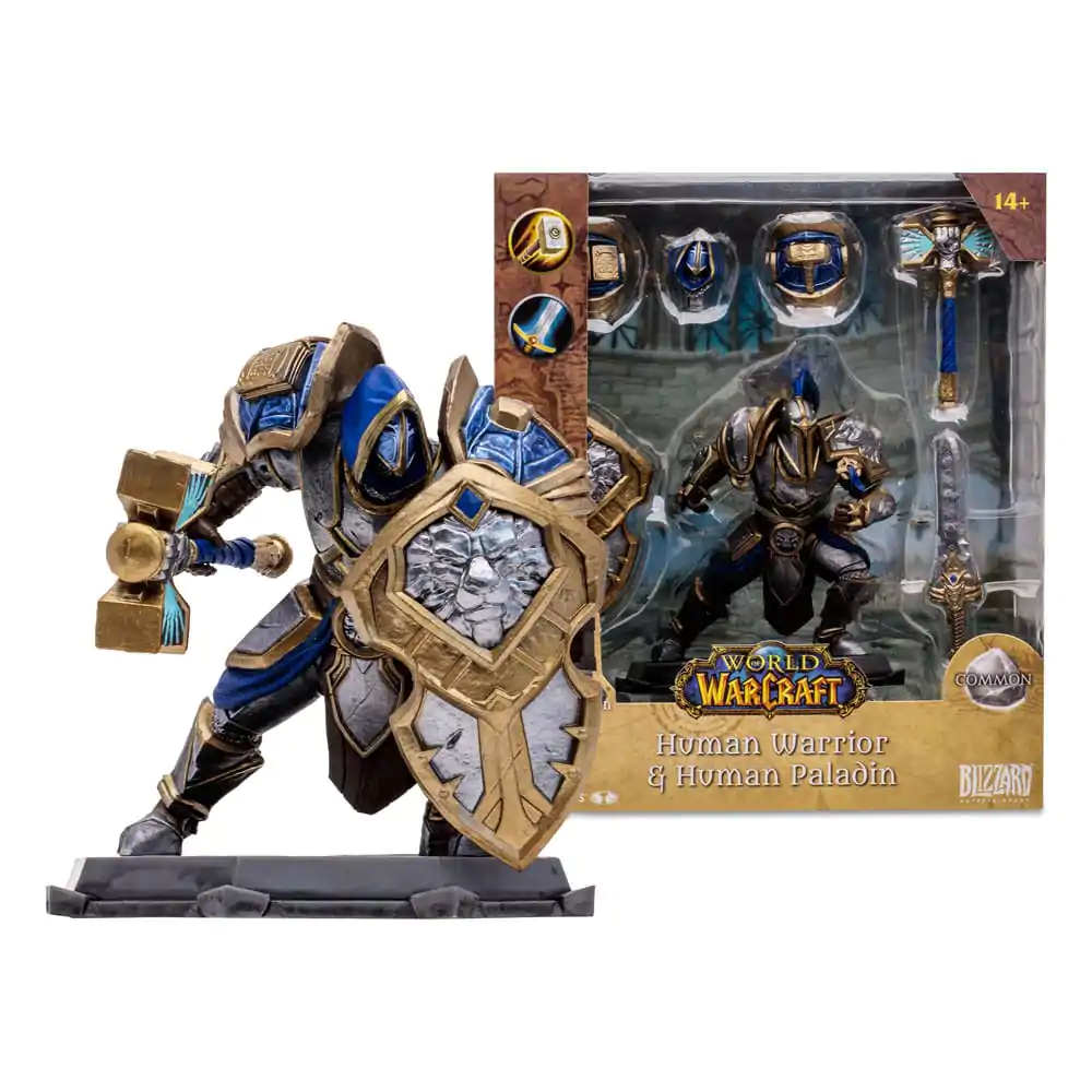 World of Warcraft Actionfigur Human: Paladin / Warrior 15 cm Produktfoto