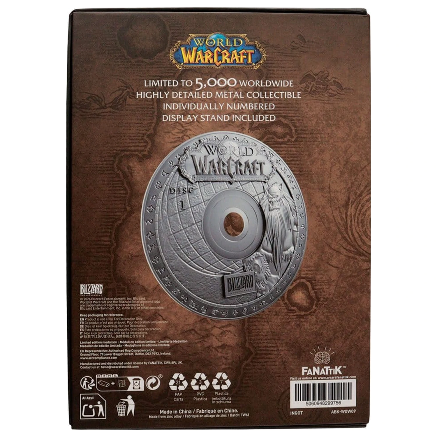 World of Warcraft Nachbildung CD-ROM Limitierte Auflage 11 cm Produktfoto
