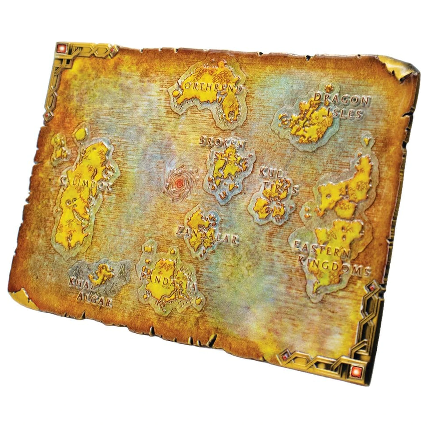 World of Warcraft Nachbildung Metallkarte von Azeroth Limitierte Auflage 12 x 18 cm Produktfoto