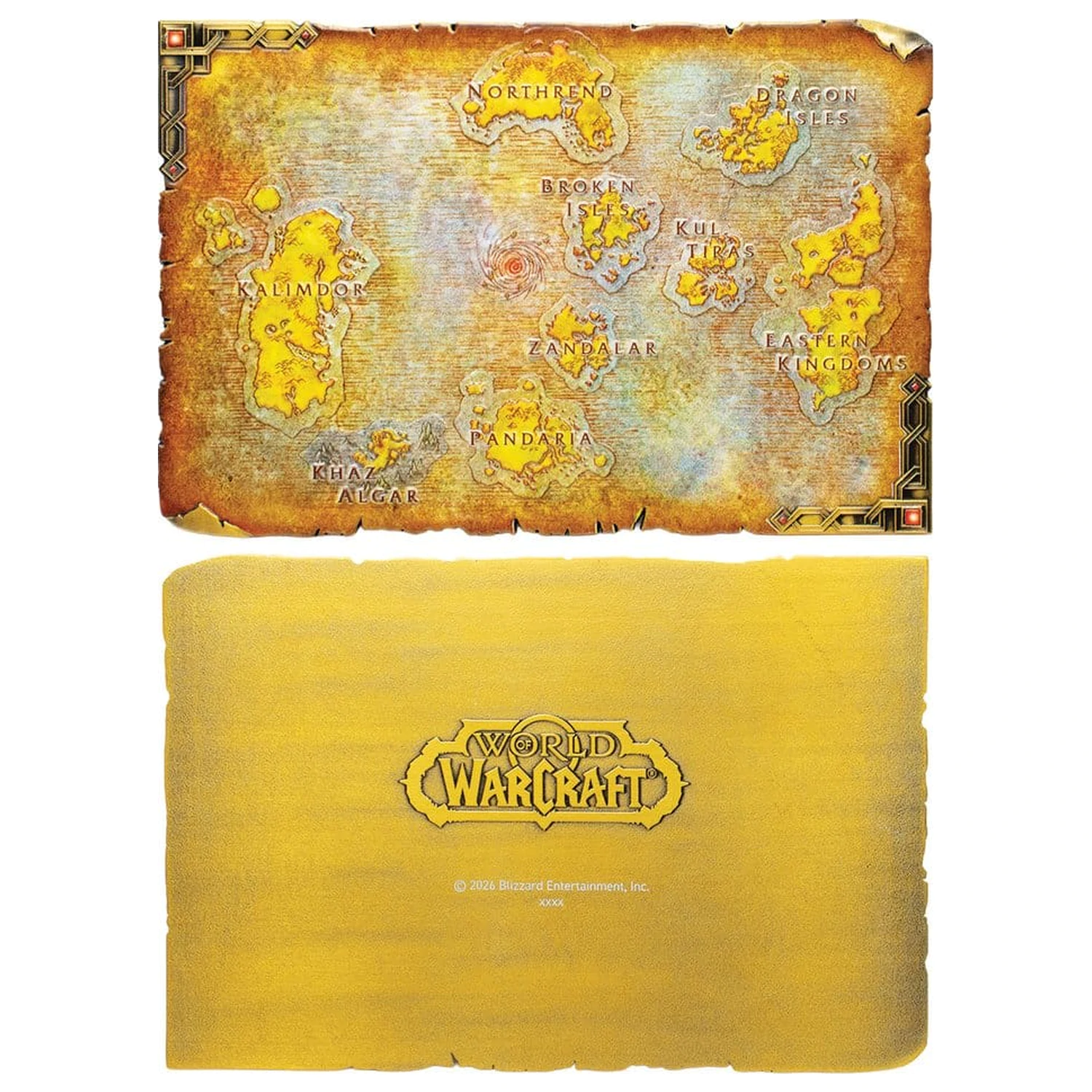 World of Warcraft Nachbildung Metallkarte von Azeroth Limitierte Auflage 12 x 18 cm Produktfoto