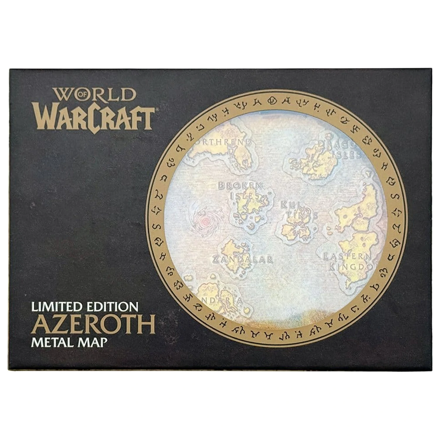 World of Warcraft Nachbildung Metallkarte von Azeroth Limitierte Auflage 12 x 18 cm Produktfoto
