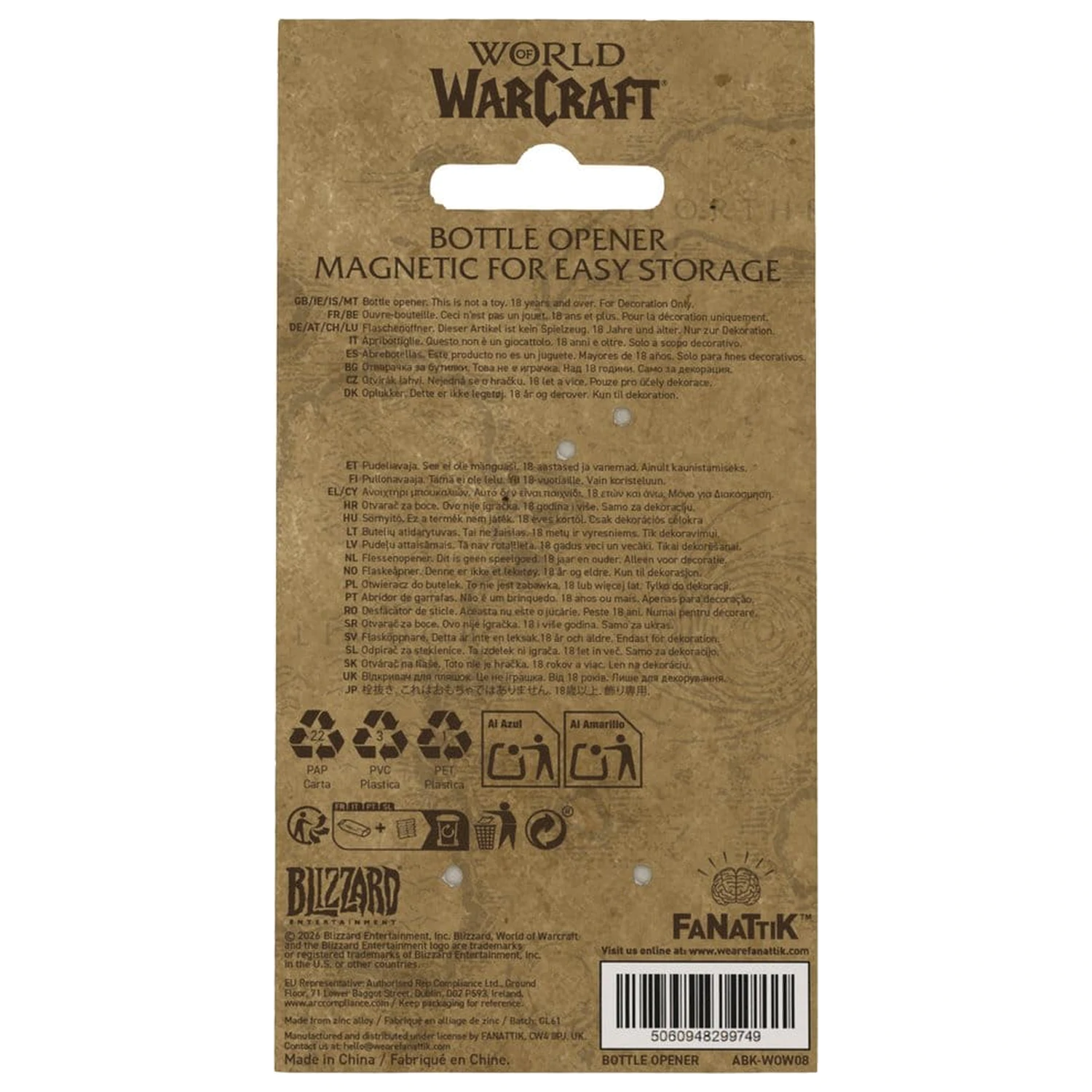 World of Warcraft Flaschenöffner Icon of Blood Produktfoto