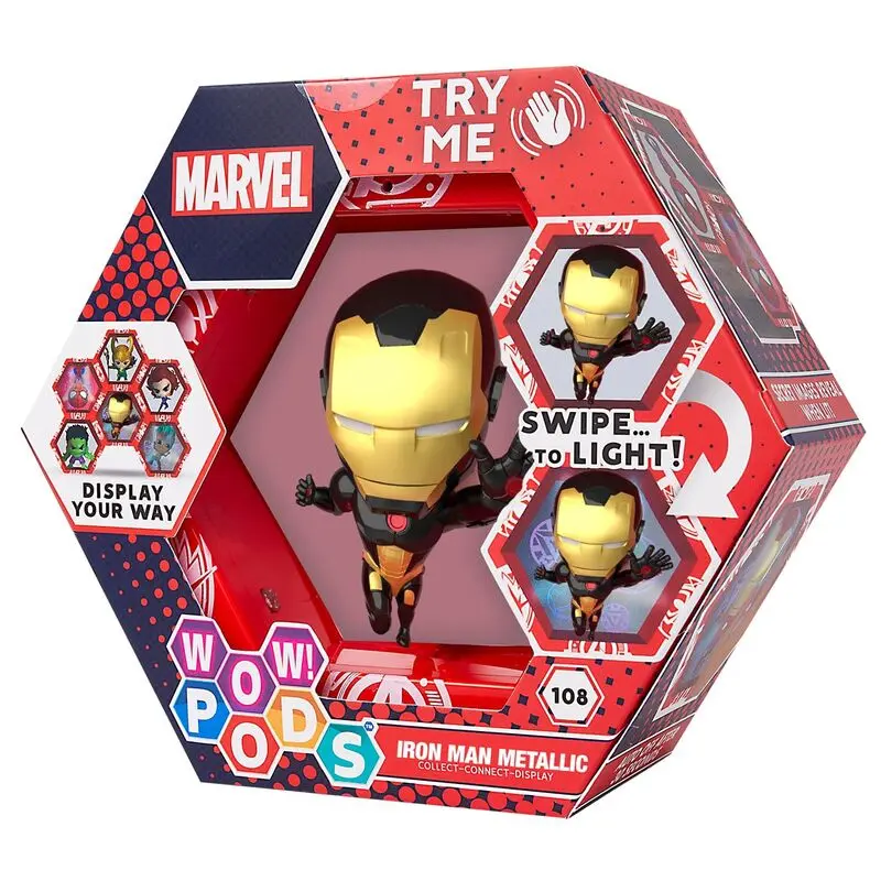 WOW! POD Marvel Iron Man Gold Metallic led Figur termékfotó